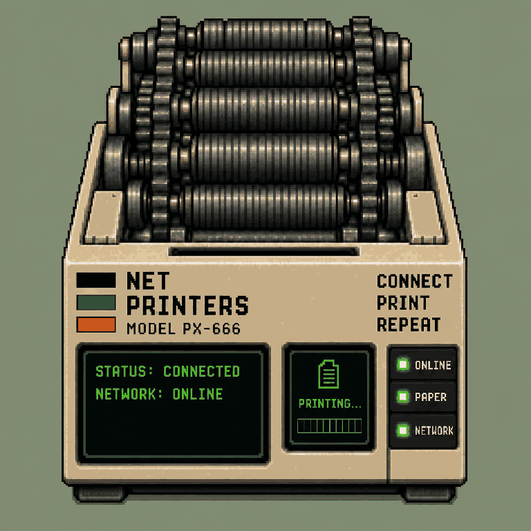 NET PRINTERS PX-666 printing a market summary